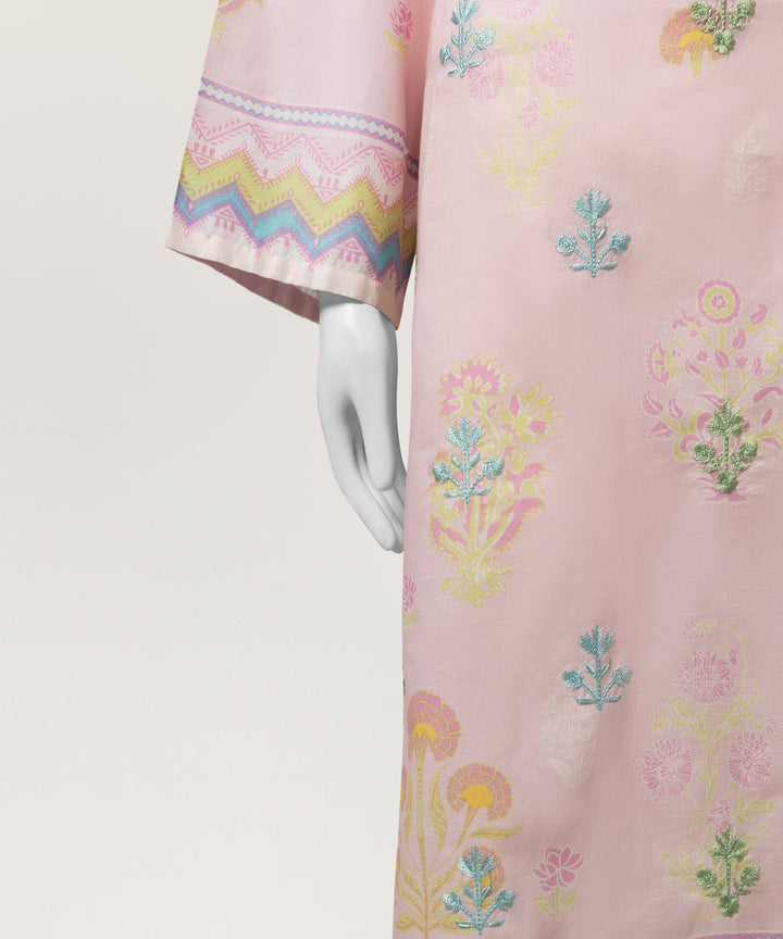Lawn Pink Kurti - J. Junaid Jamshed