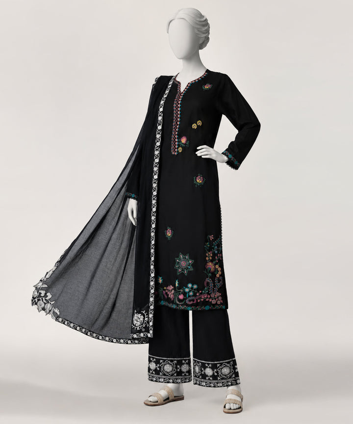 Lawn Black Kurti - J. Junaid Jamshed