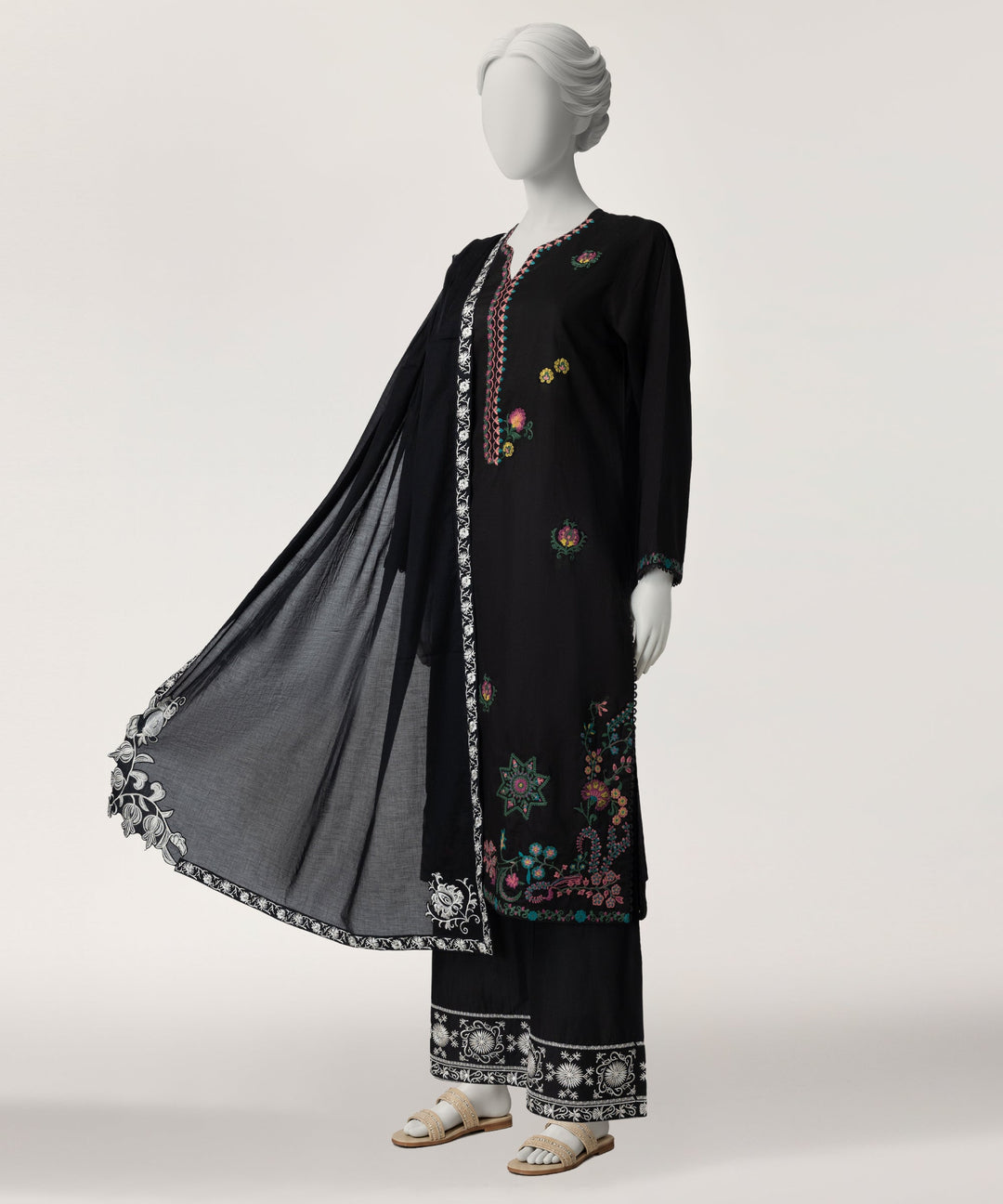 Lawn Black Kurti - J. Junaid Jamshed