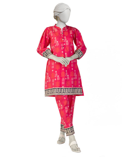 Lawn Pink Kurti- J. Junaid Jamshed