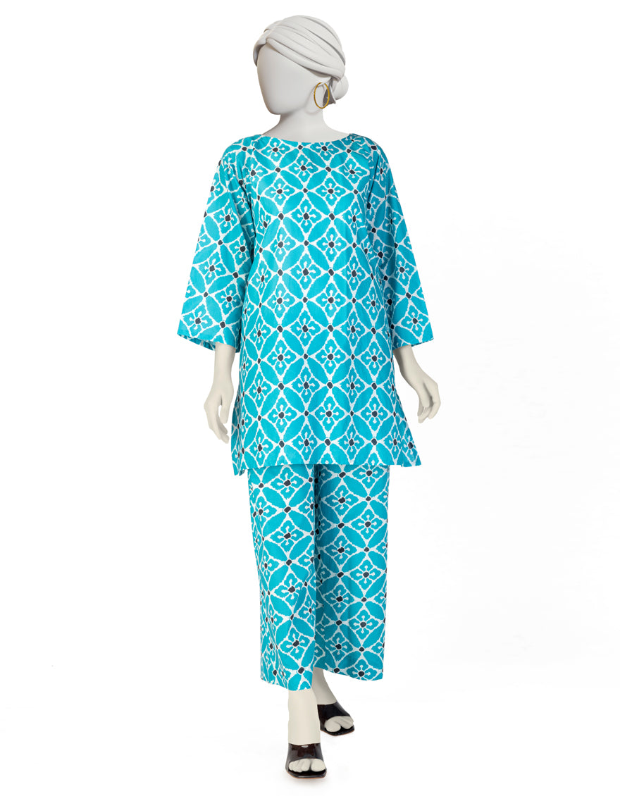 Lawn Blue Kurti- J. Junaid Jamshed