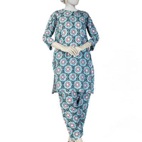 Lawn Blue Kurti- J. Junaid Jamshed