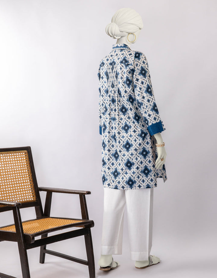 Lawn White Stitched Suit - J. Junaid Jamshed
