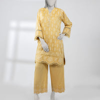 Lawn Mustard Unstitched Suit - J. Junaid Jamshed