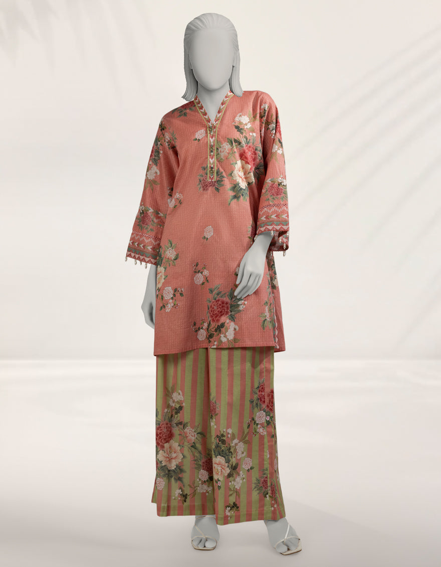 Cambric Multicolor Unstitched Suit - J. Junaid Jamshed