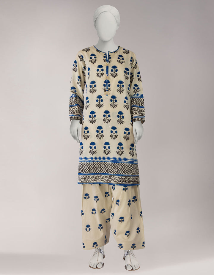 Cambric Multicolor Unstitched Suit - J. Junaid Jamshed