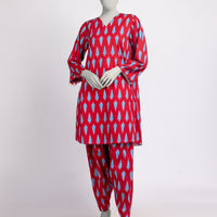 Cambric Red Stitched Suit - J. Junaid Jamshed