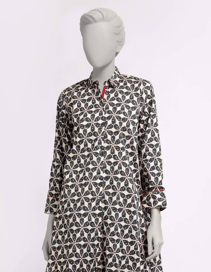 Cambric Grey Stitched Suit - J. Junaid Jamshed