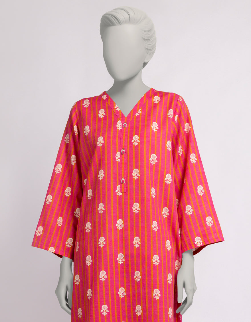 Khaddar Pink Stitched Suit - J. Junaid Jamshed