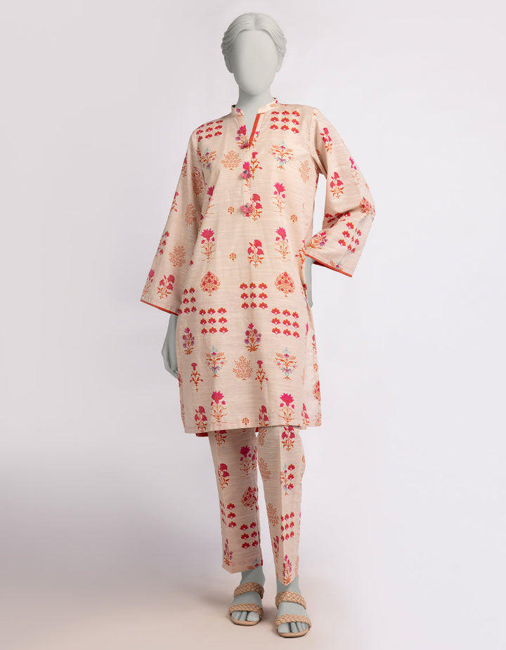 Khaddar Beige Stitched Suit - J. Junaid Jamshed