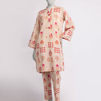 Khaddar Beige Stitched Suit - J. Junaid Jamshed