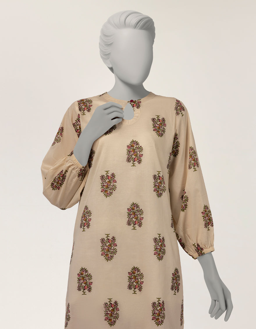 Lawn Off White Stitched Suit - J. Junaid Jamshed