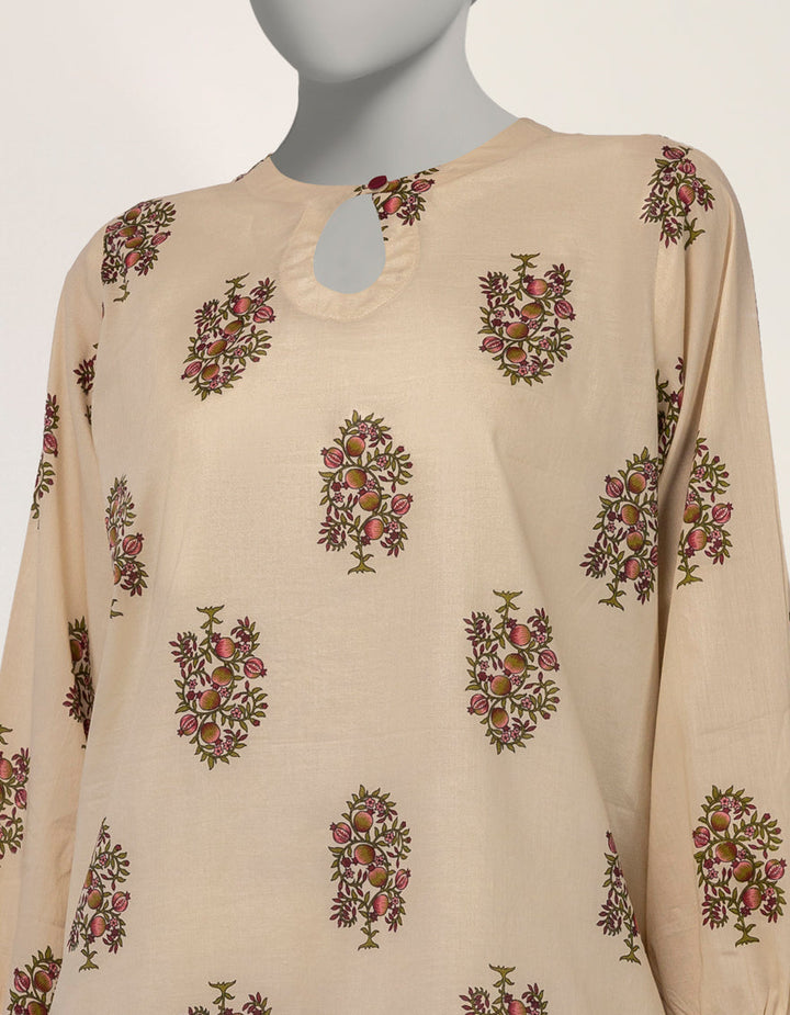 Lawn Off White Stitched Suit - J. Junaid Jamshed