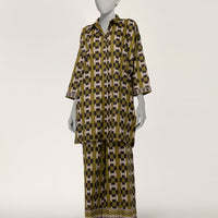Lawn Green Stitched Suit - J. Junaid Jamshed