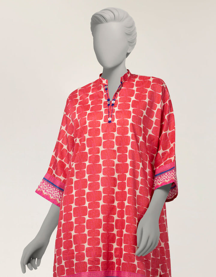 Lawn Pink Stitched Suit - J. Junaid Jamshed