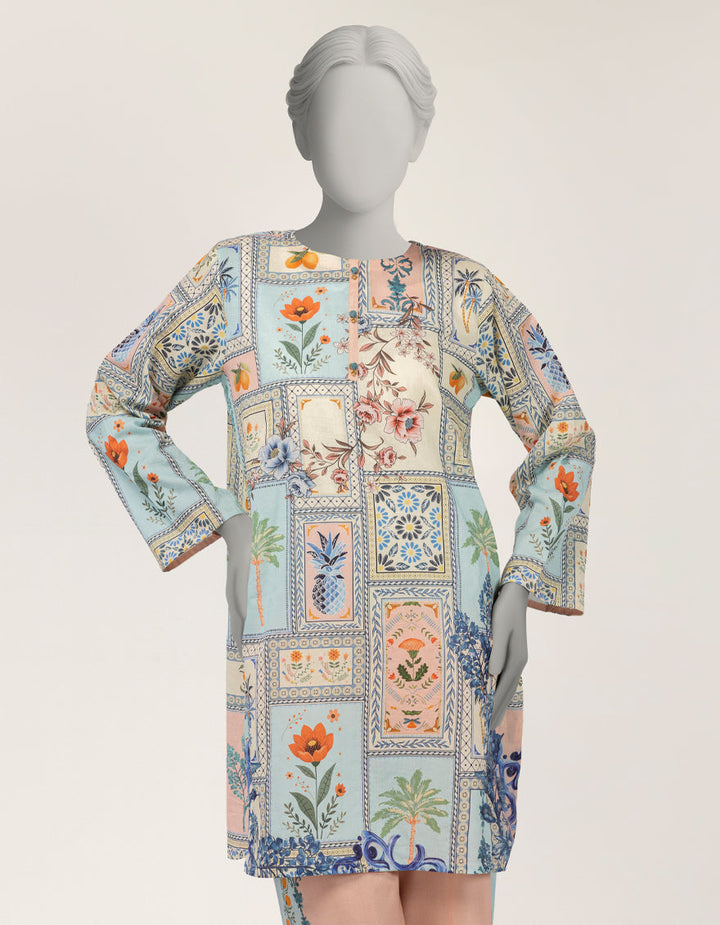 Dobby Multicolor Stitched Suit - J. Junaid Jamshed