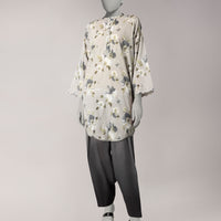 Lawn Grey Unstitched Suit - J. Junaid Jamshed