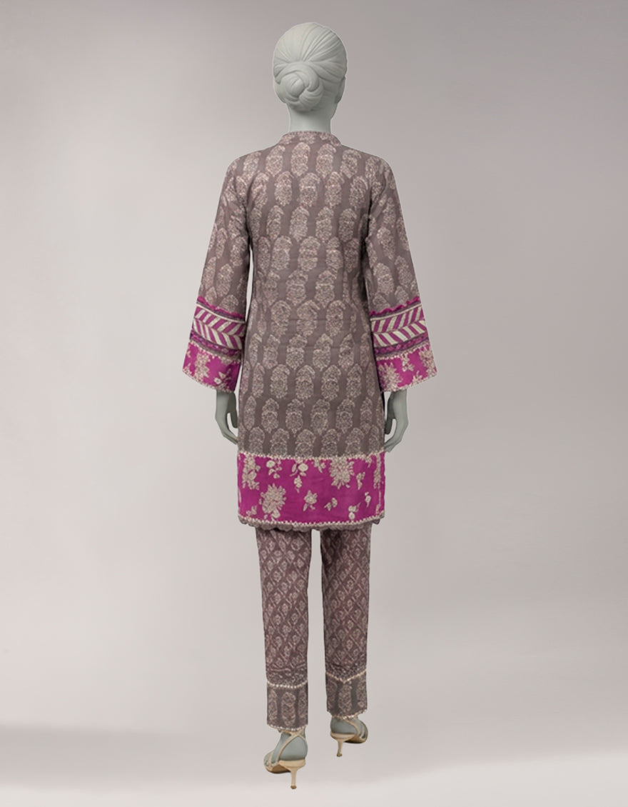 Lawn Multicolor Unstitched Suit - J. Junaid Jamshed