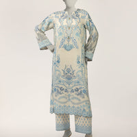 Maple Silk White Stitched Suit - J. Junaid Jamshed