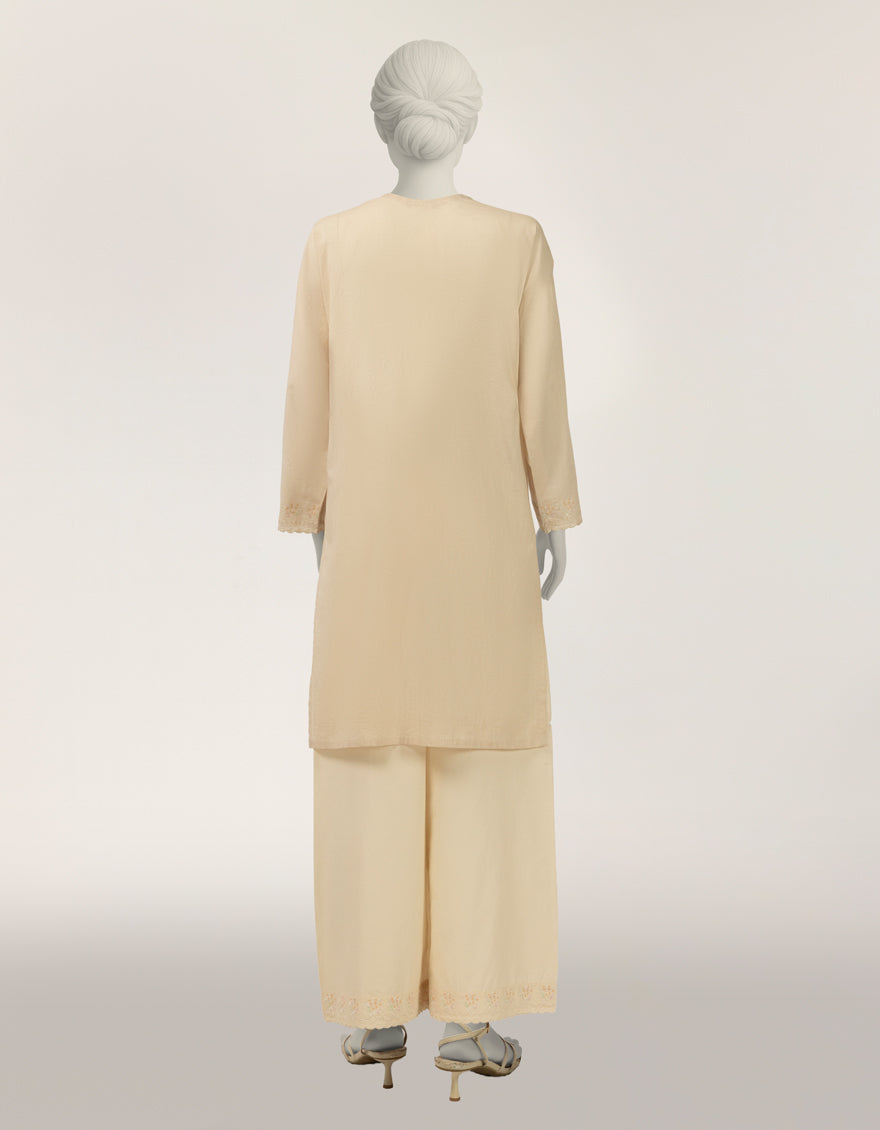 Lawn Beige Stitched Suit - J. Junaid Jamshed