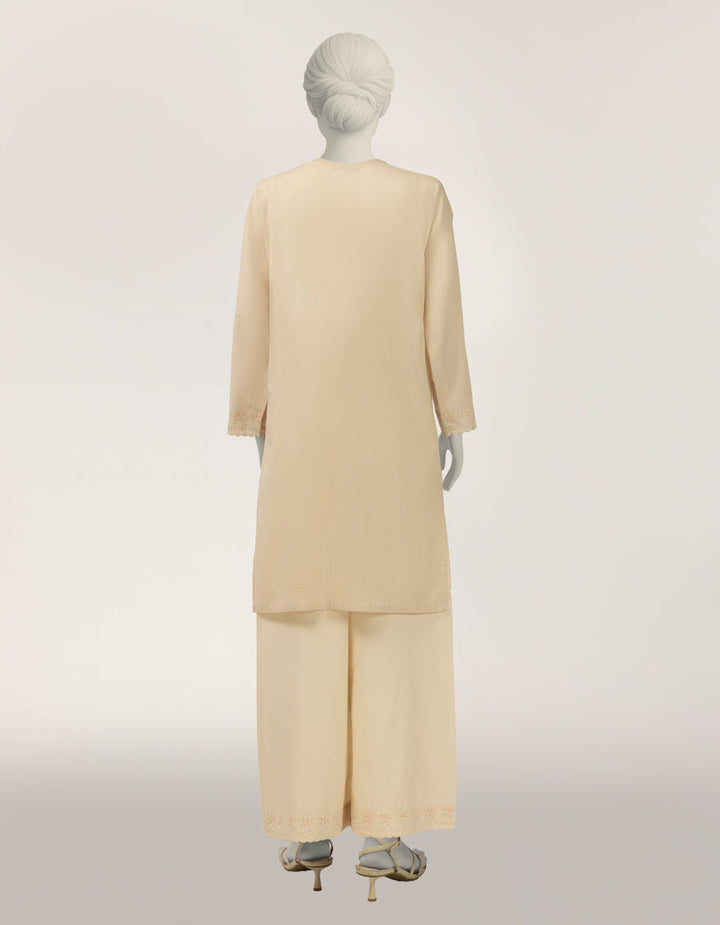Lawn Beige Stitched Suit - J. Junaid Jamshed