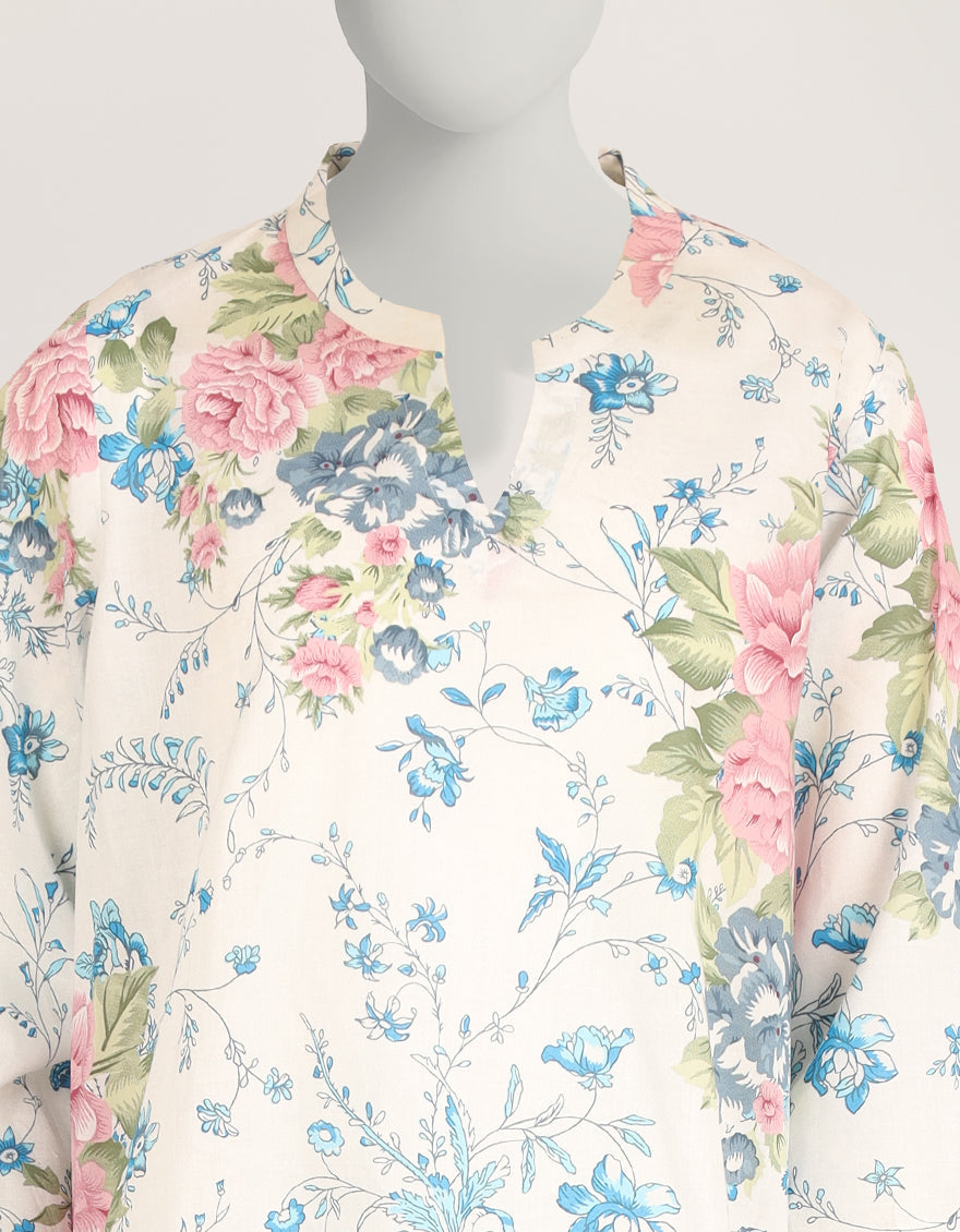Lawn White Stitched Suit - J. Junaid Jamshed