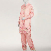 Seersucker Pink Stitched Suit - J. Junaid Jamshed