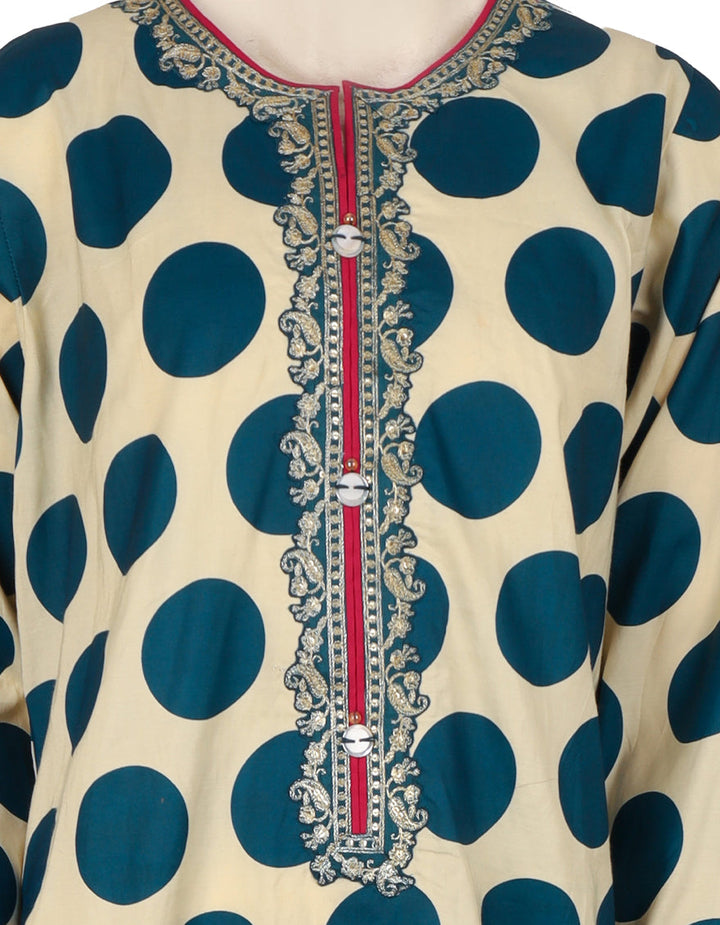 Silk Multicolor Stitched Suit - J. Junaid Jamshed