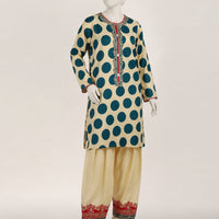 Silk Multicolor Stitched Suit - J. Junaid Jamshed