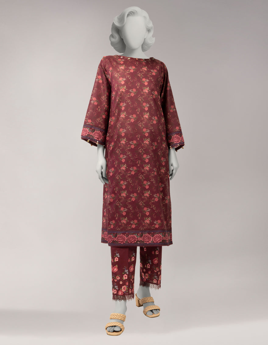 Lawn Multicolor Unstitched Suit - J. Junaid Jamshed
