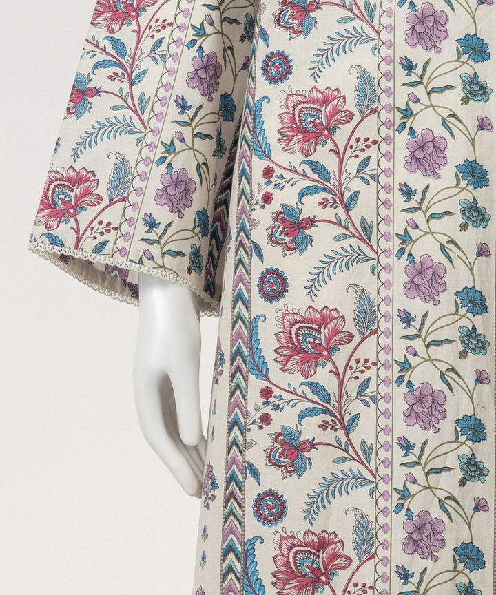 Lawn Multicolor Stitched Suit - J. Junaid Jamshed