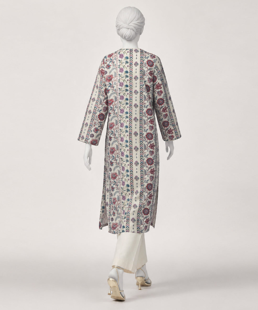 Lawn Multicolor Stitched Suit - J. Junaid Jamshed