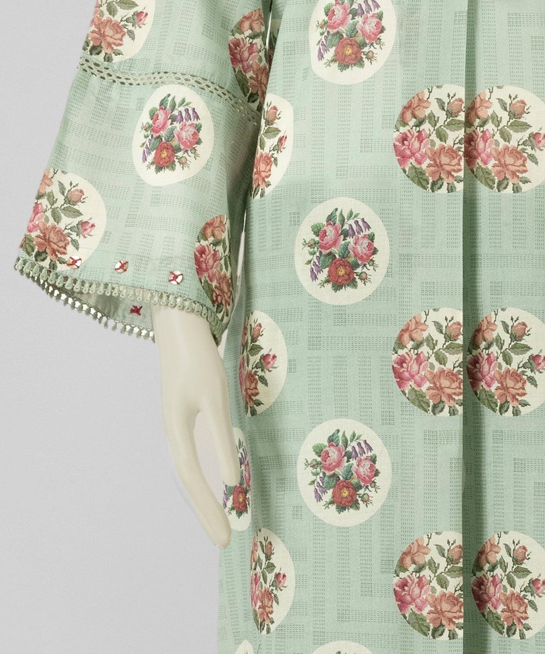 Lawn Blue Unstitched Suit - J. Junaid Jamshed