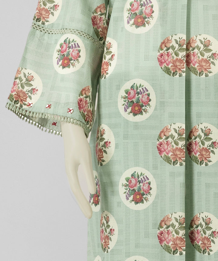 Lawn Blue Unstitched Suit - J. Junaid Jamshed