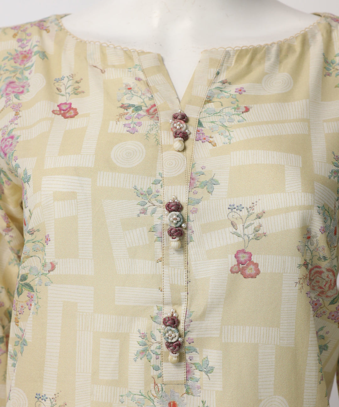 Lawn Yellow Unstitched Suit - J. Junaid Jamshed
