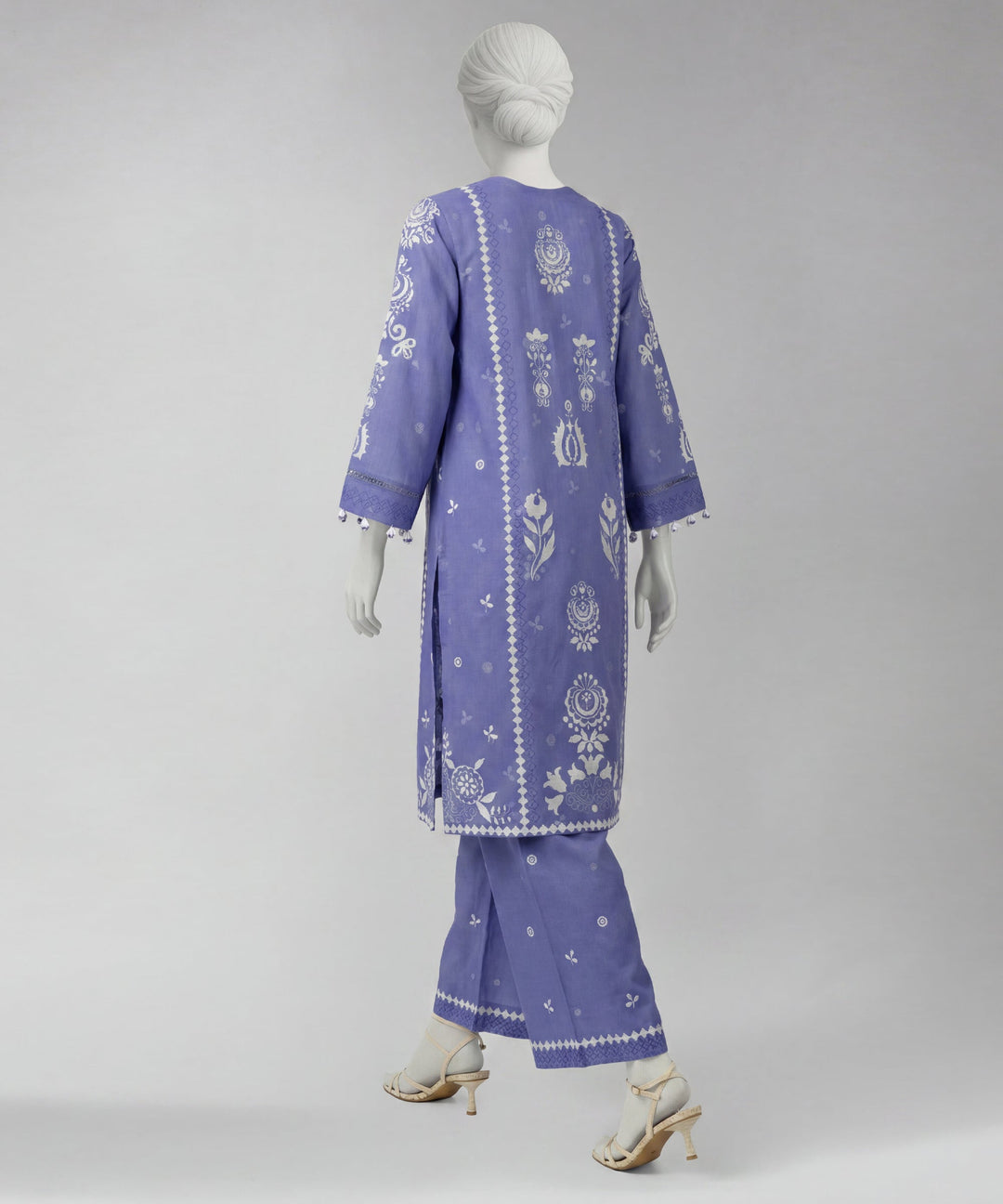 Lawn Purple Unstitched Suit - J. Junaid Jamshed