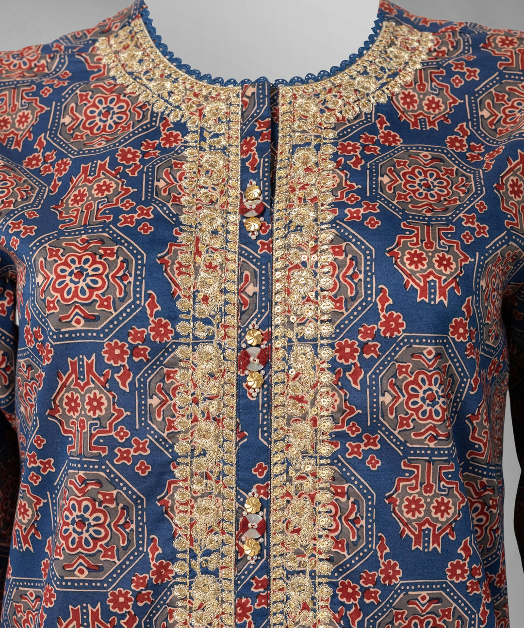 Lawn Multicolor Unstitched Suit - J. Junaid Jamshed