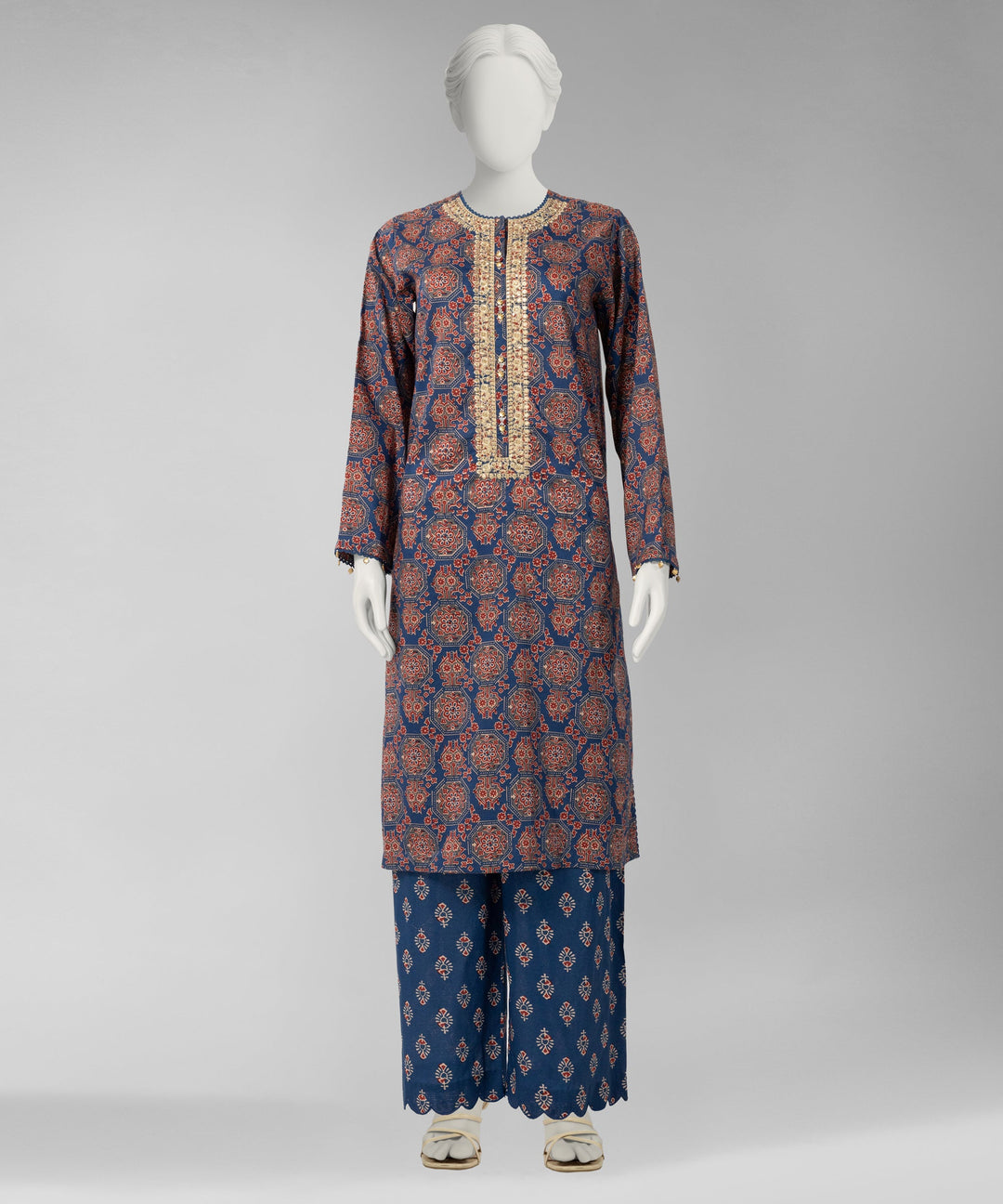 Lawn Multicolor Unstitched Suit - J. Junaid Jamshed