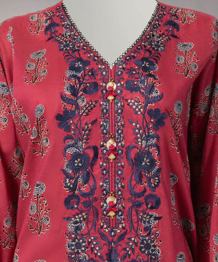 Lawn Multicolor Unstitched Suit - J. Junaid Jamshed