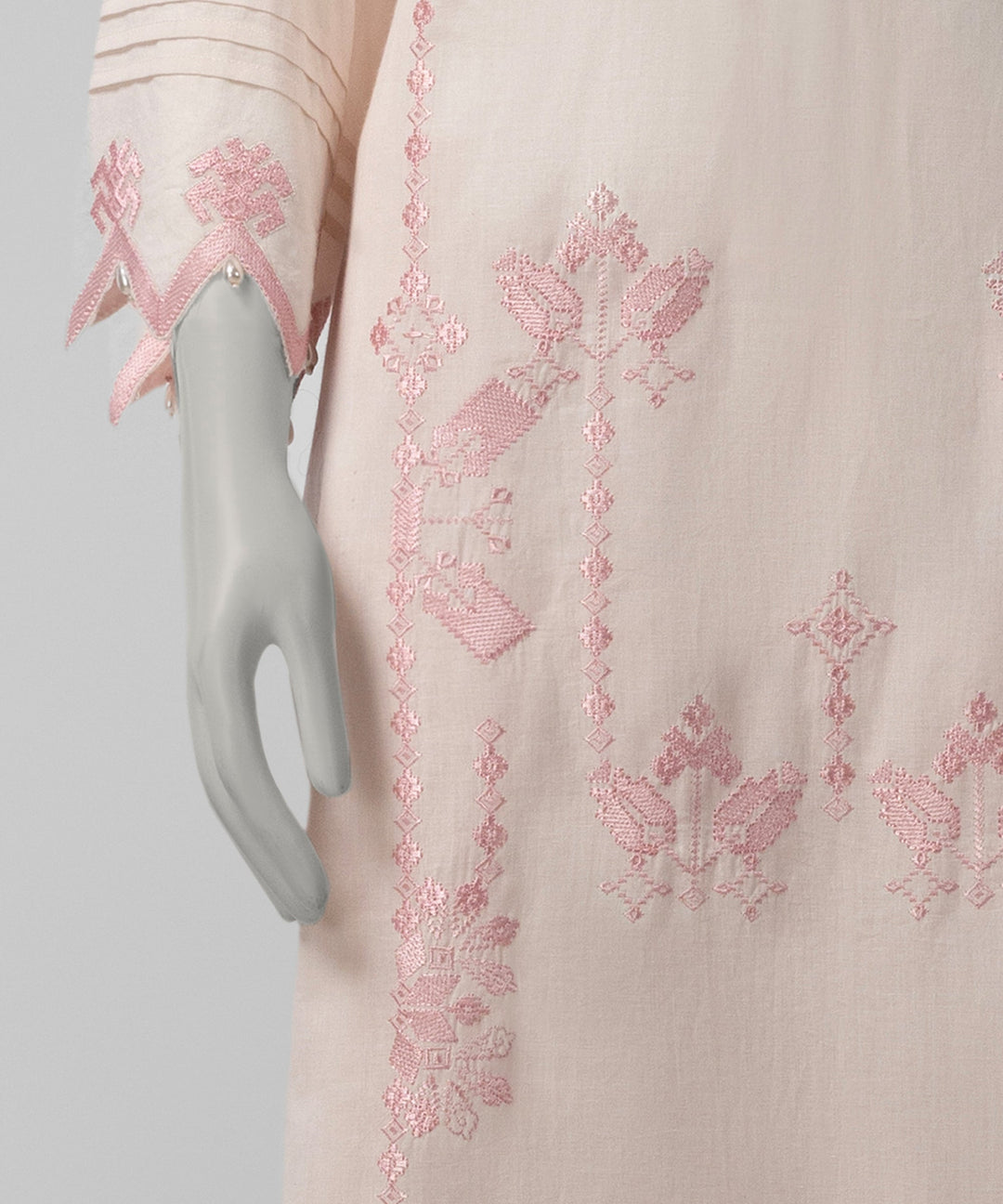 Lawn Pink Unstitched Suit - J. Junaid Jamshed