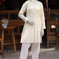 Lawn Brown Unstitched Shirt - J. Junaid Jamshed