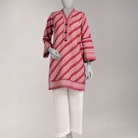 Khaddar Slub Red Unstitched Suit - J. Junaid Jamshed