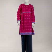 Khaddar Slub Pink Unstitched Suit - J. Junaid Jamshed