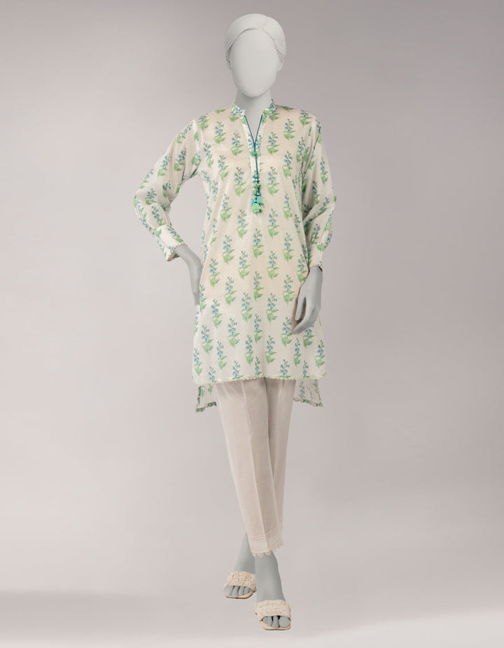 Lawn White Unstitched Suit - J. Junaid Jamshed
