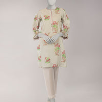 Lawn Off White Unstitched Suit - J. Junaid Jamshed