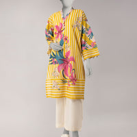 Lawn Peach Unstitched Suit - J. Junaid Jamshed