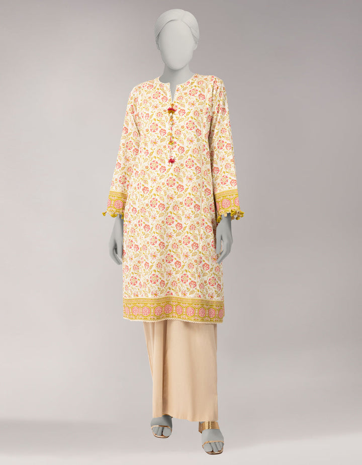 Lawn Off White Unstitched Suit - J. Junaid Jamshed