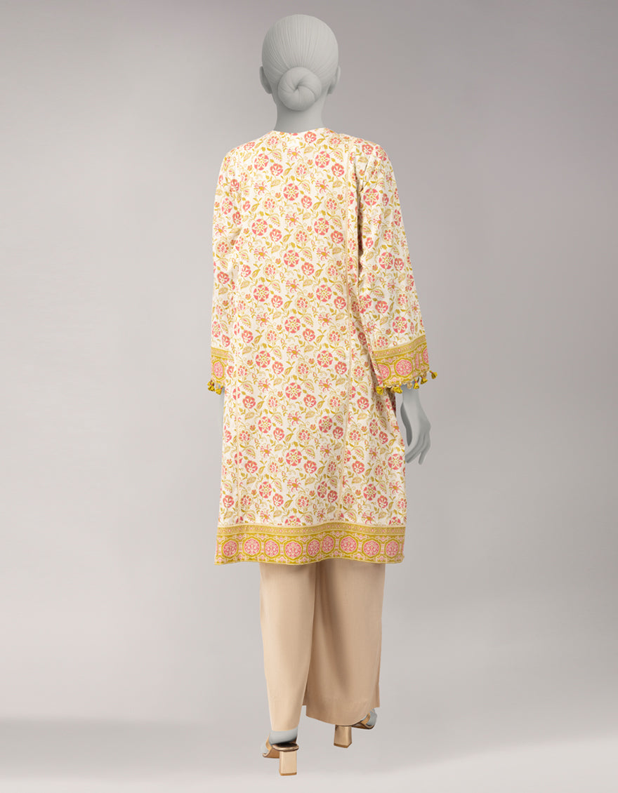 Lawn Off White Unstitched Suit - J. Junaid Jamshed