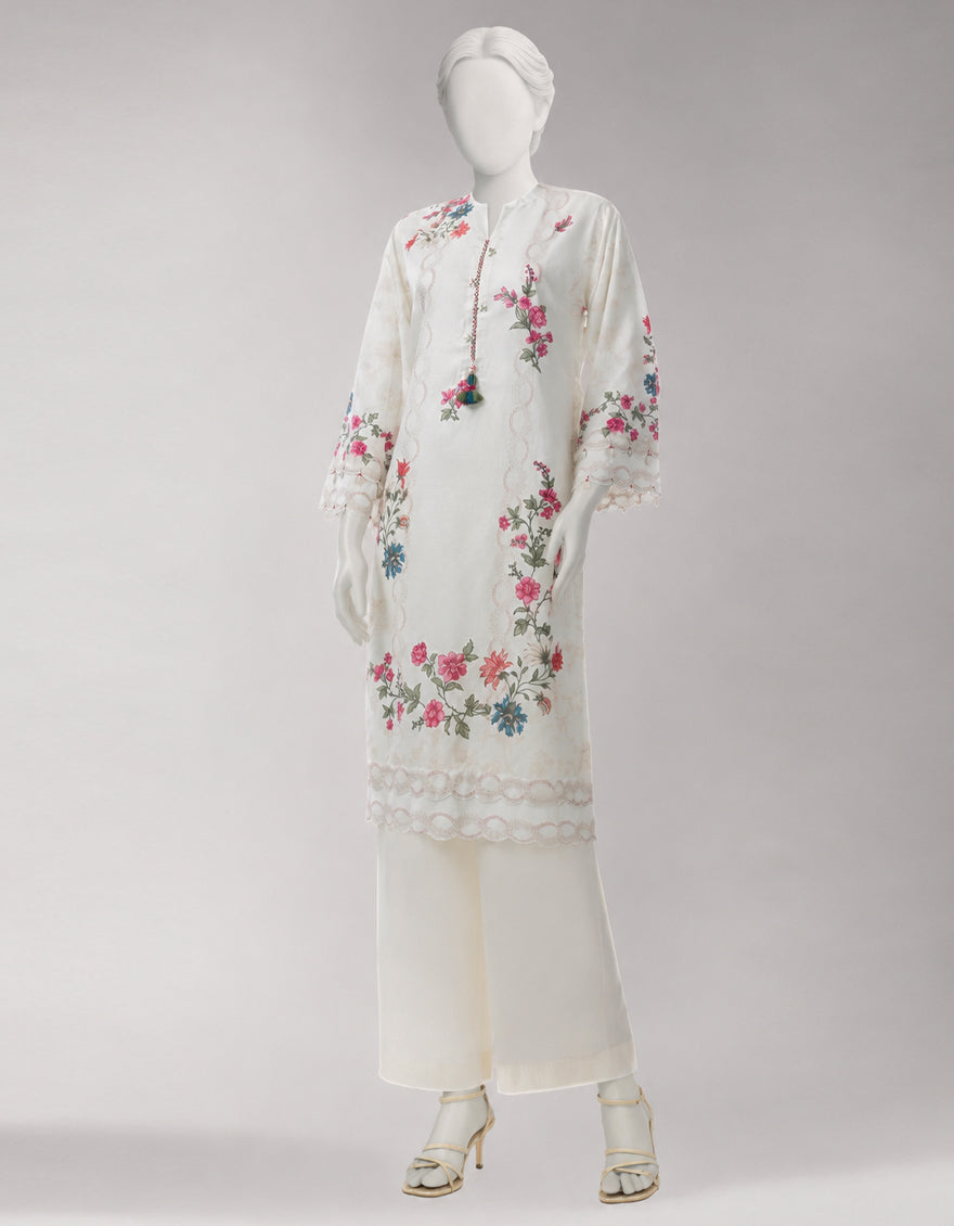Lawn Multicolor Unstitched Suit - J. Junaid Jamshed
