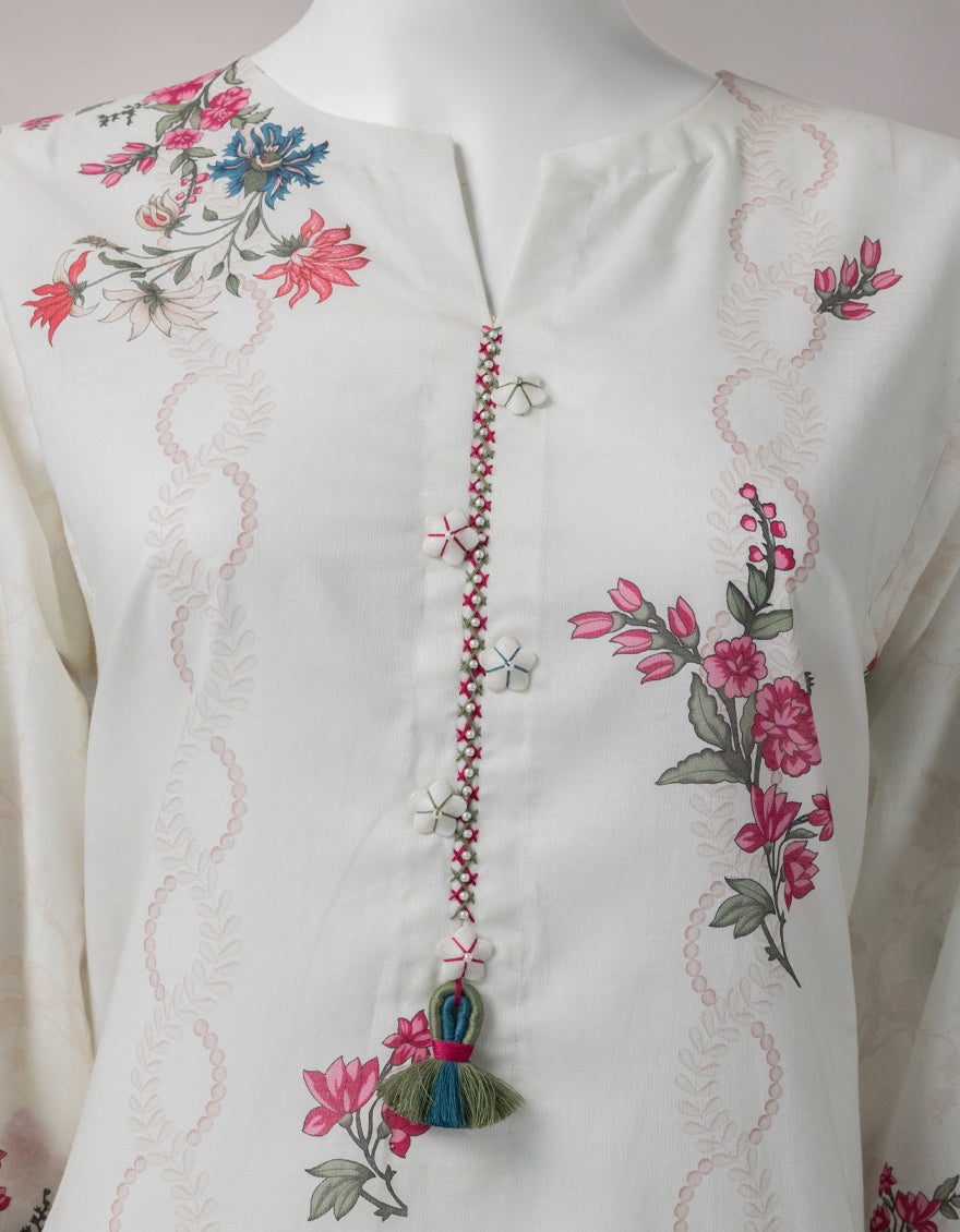 Lawn Multicolor Unstitched Suit - J. Junaid Jamshed